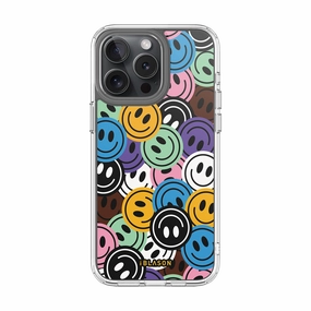 Iphone 15 Pro Halo Magsafe Cute Phone Case - Rainbow Smiles Anti Fog