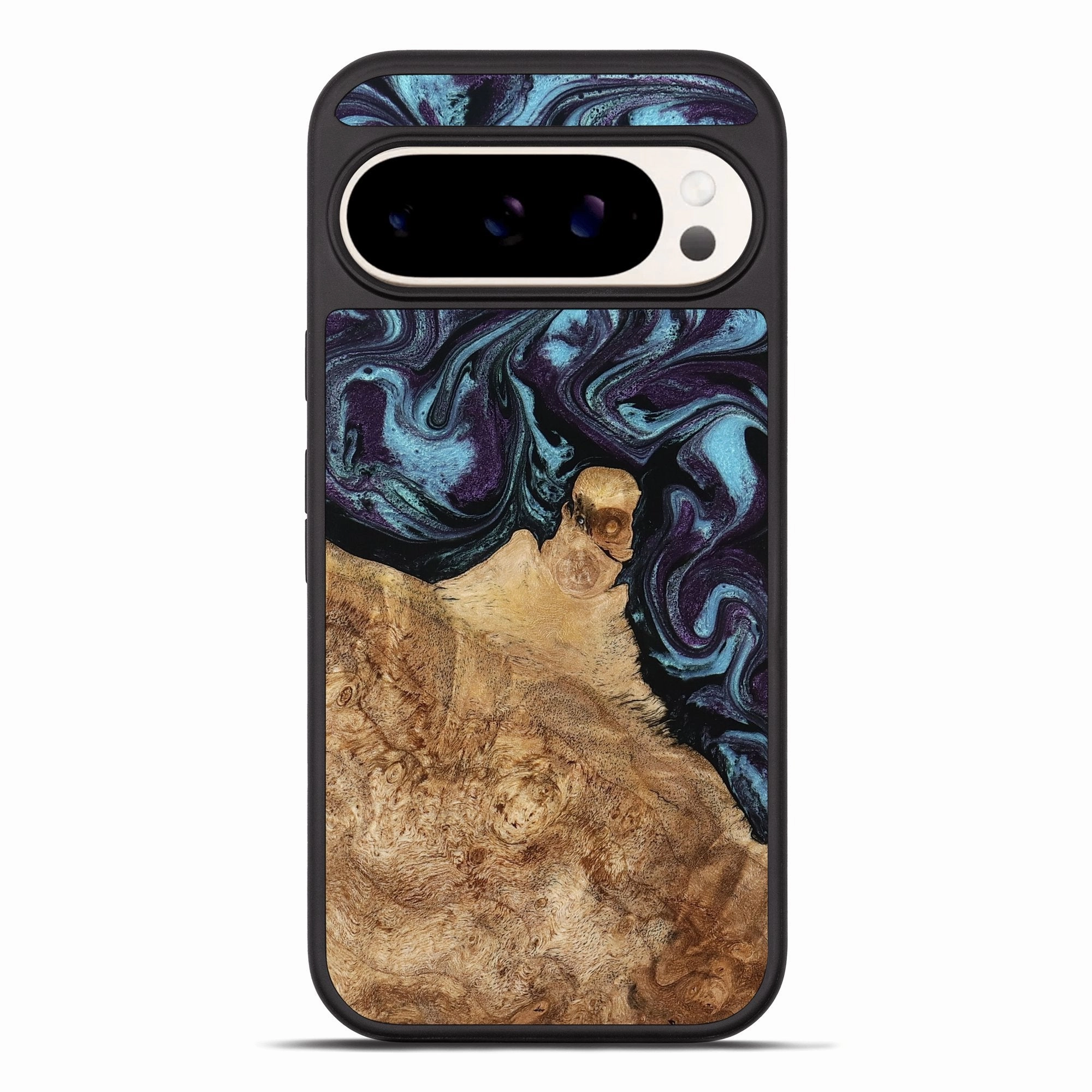Anti Finger Oil Pixel 10 Pro Xl Wood Phone Case - Dalia (Blue, 776008)