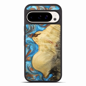 Pixel 10 Pro Xl Wood Phone Case - Shawn (Teal & Gold, 773172) Reinforced Corners