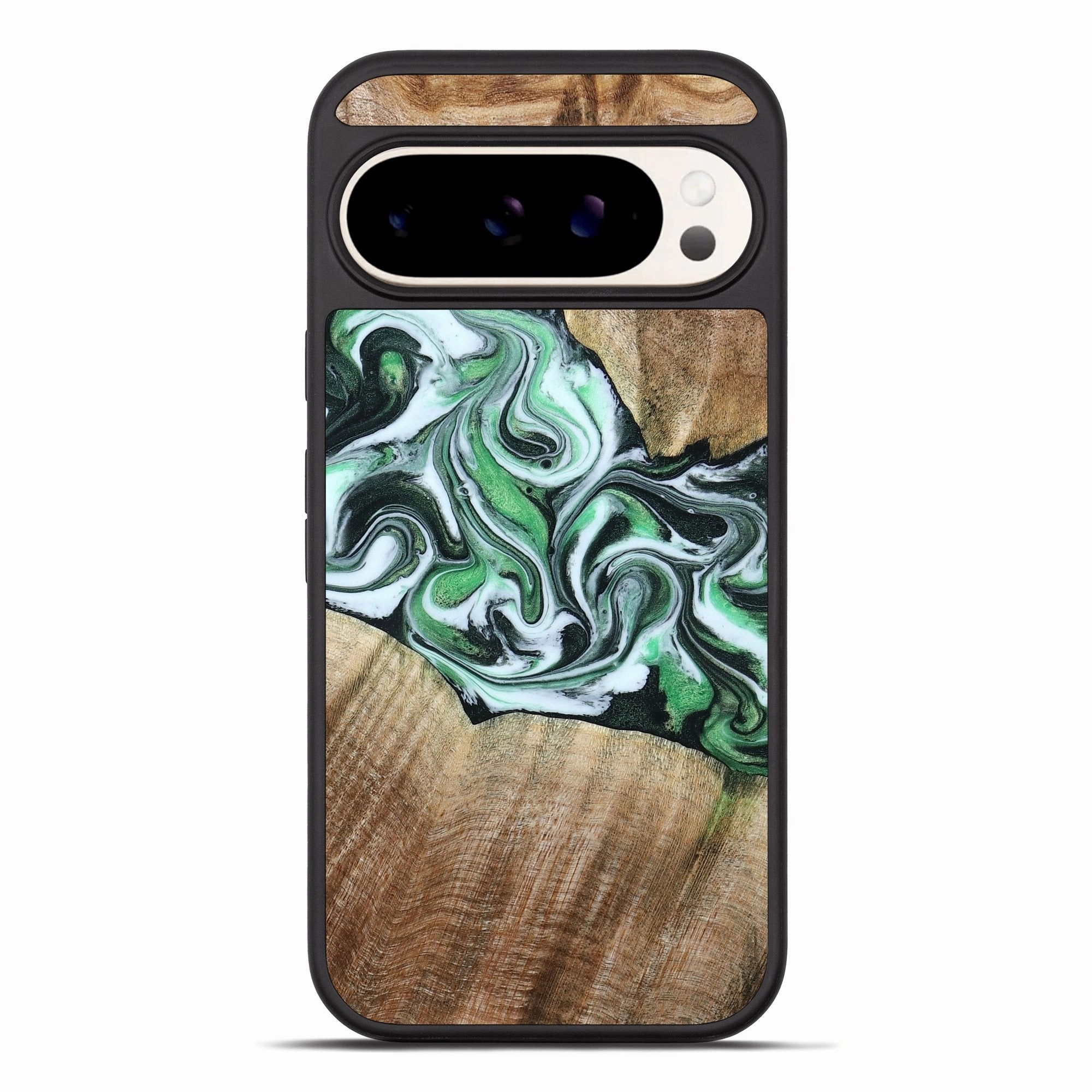 Pixel 10 Pro Xl Wood Phone Case - Macey (Green, 780467) Shatterproof Glass