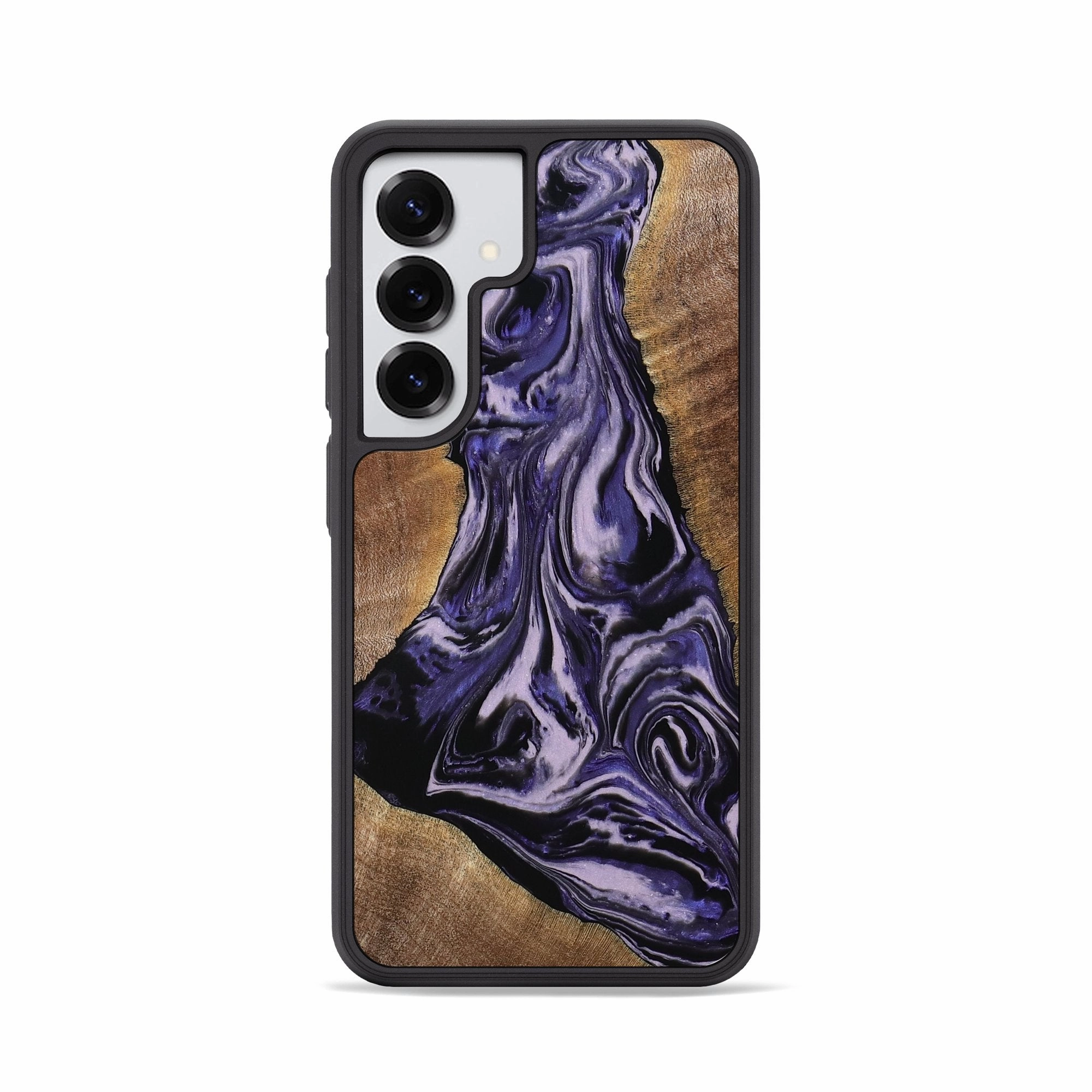 Galaxy S25 Wood Phone Case - Jeffrey (Purple, 769463) Reinforced Corners