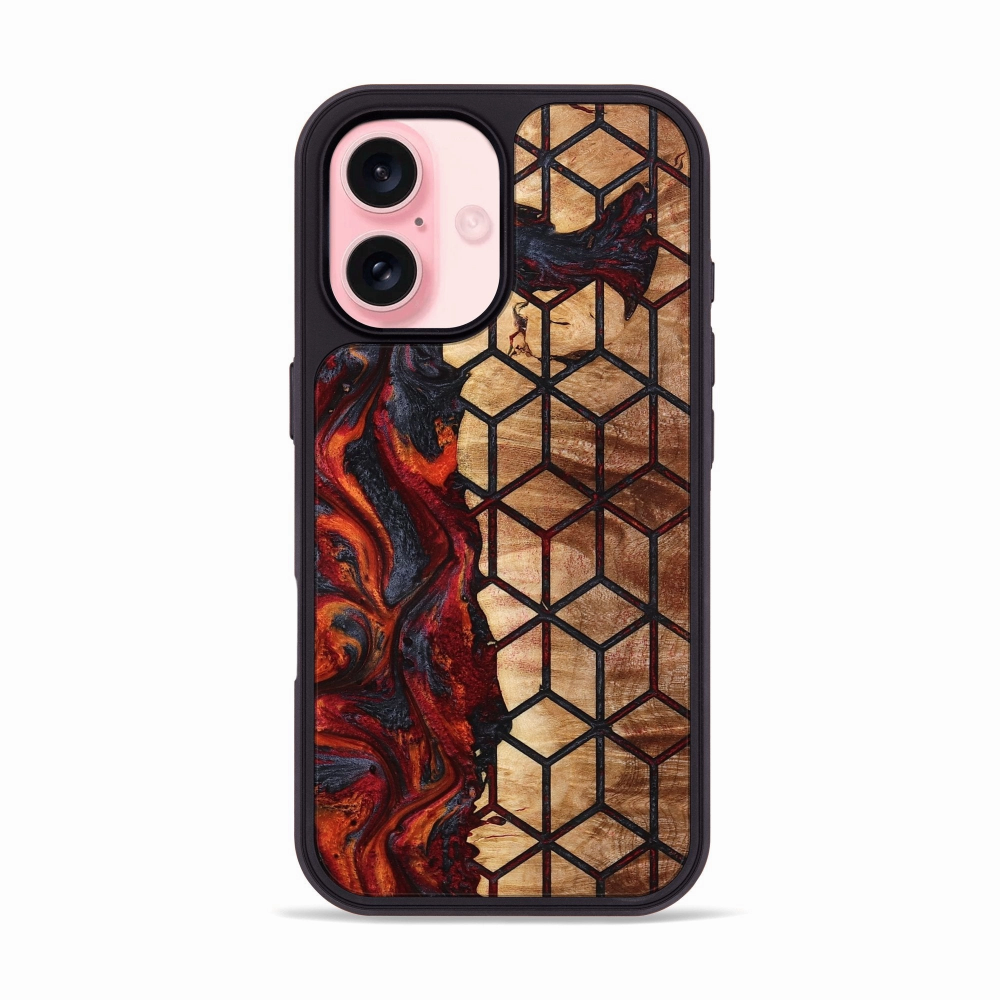 Scratch Proof Iphone 16 Wood Phone Case - Iva (Pattern, 779655)