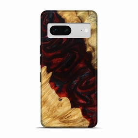 Pixel 7 Wood Live Edge Phone Case - Bill (Red, 776945) Grip Friendly Privacy Screen