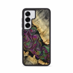 Galaxy S25 Wood Phone Case - Kairo (Green, 777008) Impact Protection