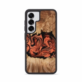 Galaxy S25 Wood Phone Case - Elowyn (Red, 778557) Anti Yellowing Film Fingerprint Resistant