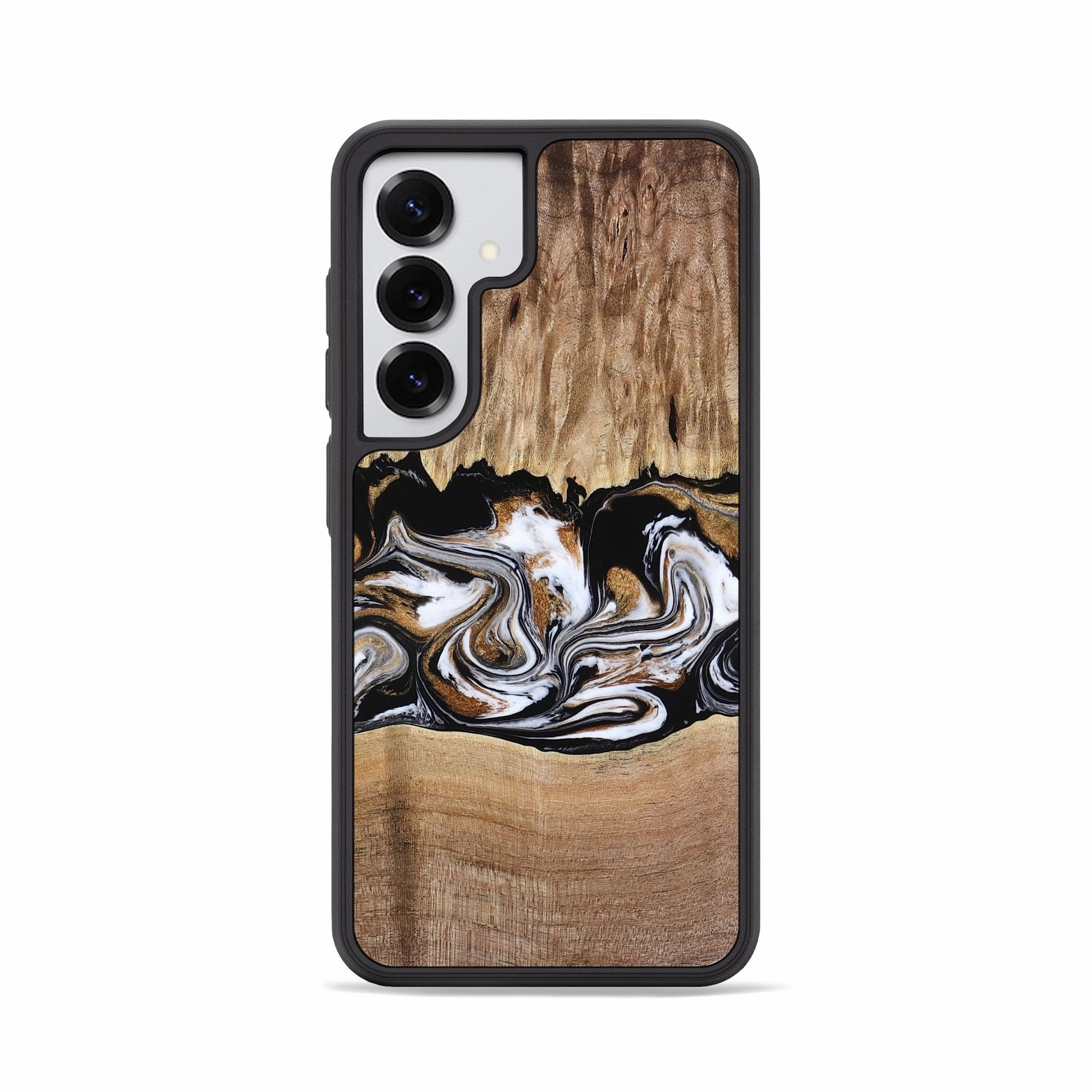 Ultra Slim Protector Galaxy S25 Wood Phone Case - Baker (Black & White, 779225)