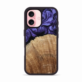 Iphone 16 Wood Phone Case - Bethzy (Purple, 780151) HD Clarity