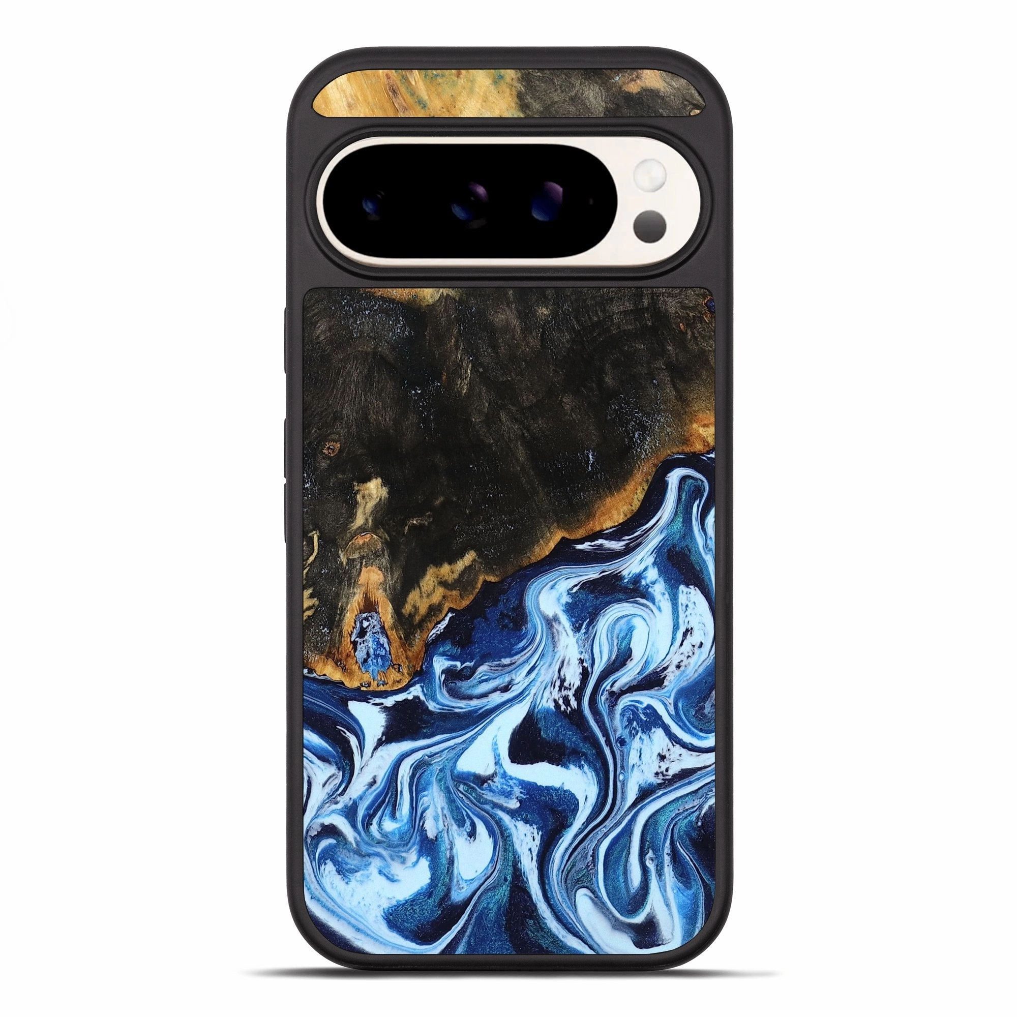 Tempered Glass Pixel 10 Pro Xl Wood Phone Case - Kelsie (Blue, 778373)