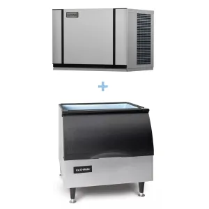 Ice-O-Matic - CIM0530HA/B25PP Commercial 561 lb Half Cube Ice Maker w/ Bin - 242 lb Storage, Air Cooled, 115v