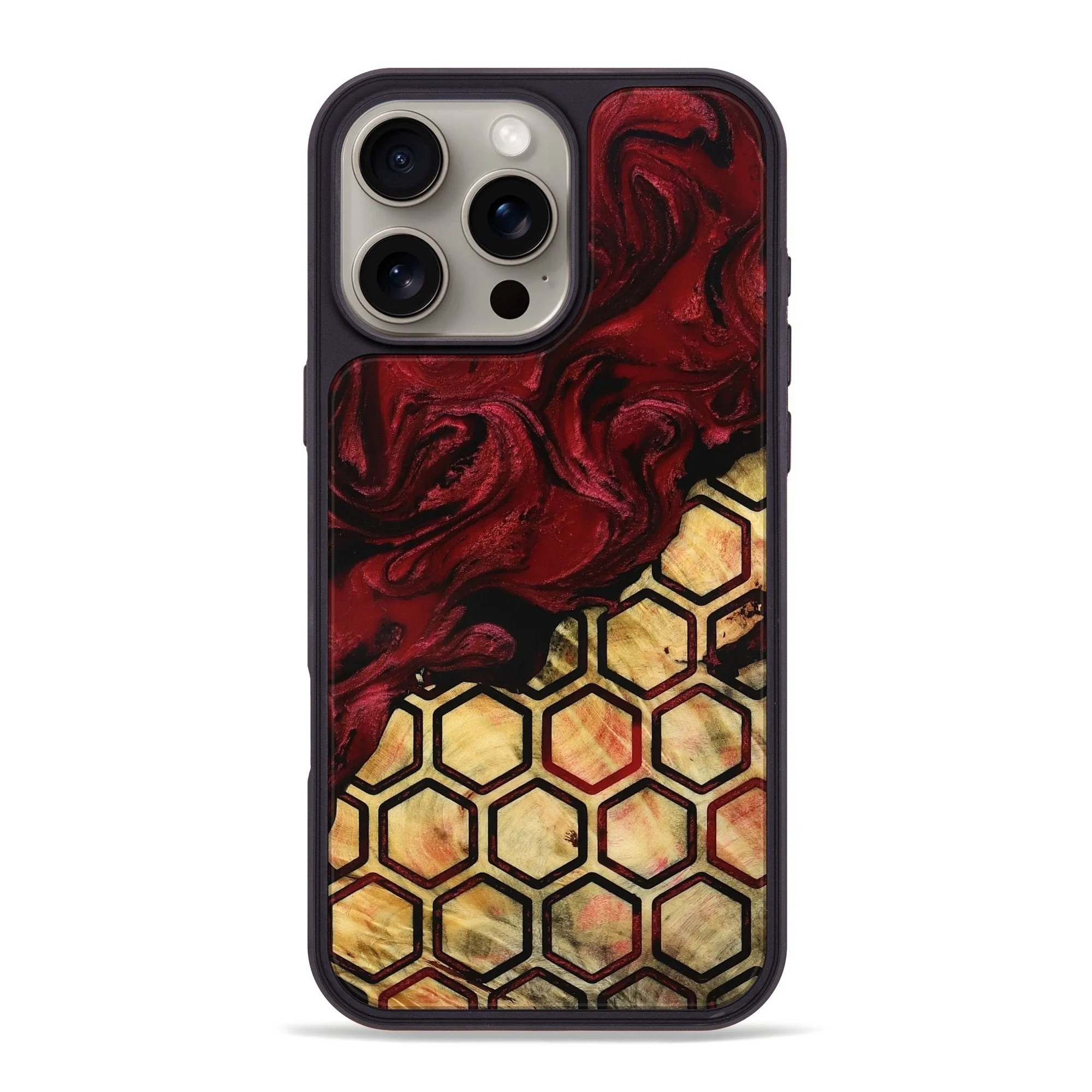 Iphone 16 Pro Max Wood Phone Case - Larissa (Pattern, 775903) Fingerprint Resistant Screen Protective Film