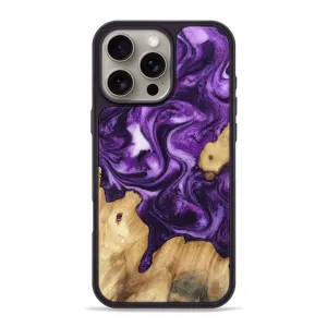Iphone 16 Pro Max Wood Phone Case - Hana (Purple, 781682) Smooth Surface