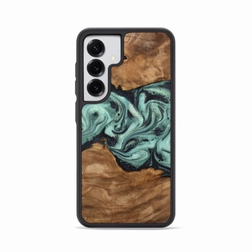 Galaxy S25 Wood Phone Case - Hettie (Green, 775909) Bubble Free