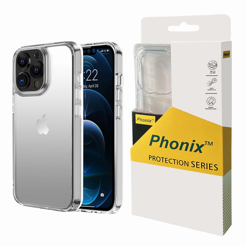 Phonix Case For Iphone 13 Pro Clear Rock Shockproof Case Screen Defense Anti Static