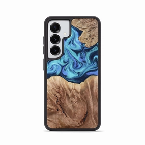 Raised Edges Galaxy S25 Wood Phone Case - Antwan (Blue, 768953)