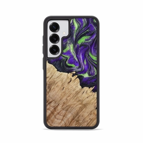 Anti Scratch Shield Galaxy S25 Wood Phone Case - Jimena (Purple, 780722)