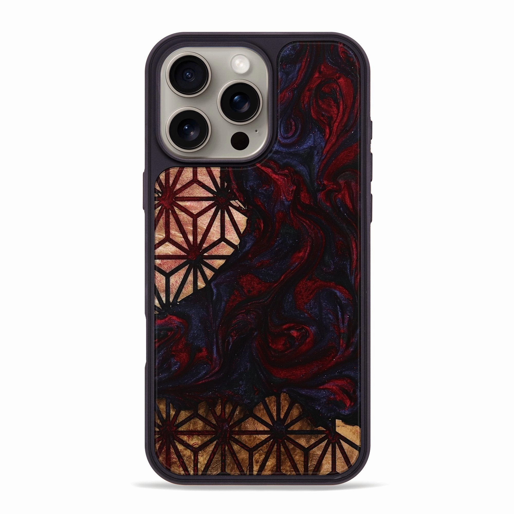 Fingerprint Free Anti Finger Smudge Film Iphone 16 Pro Max Wood Phone Case - Taft (Pattern, 773592)