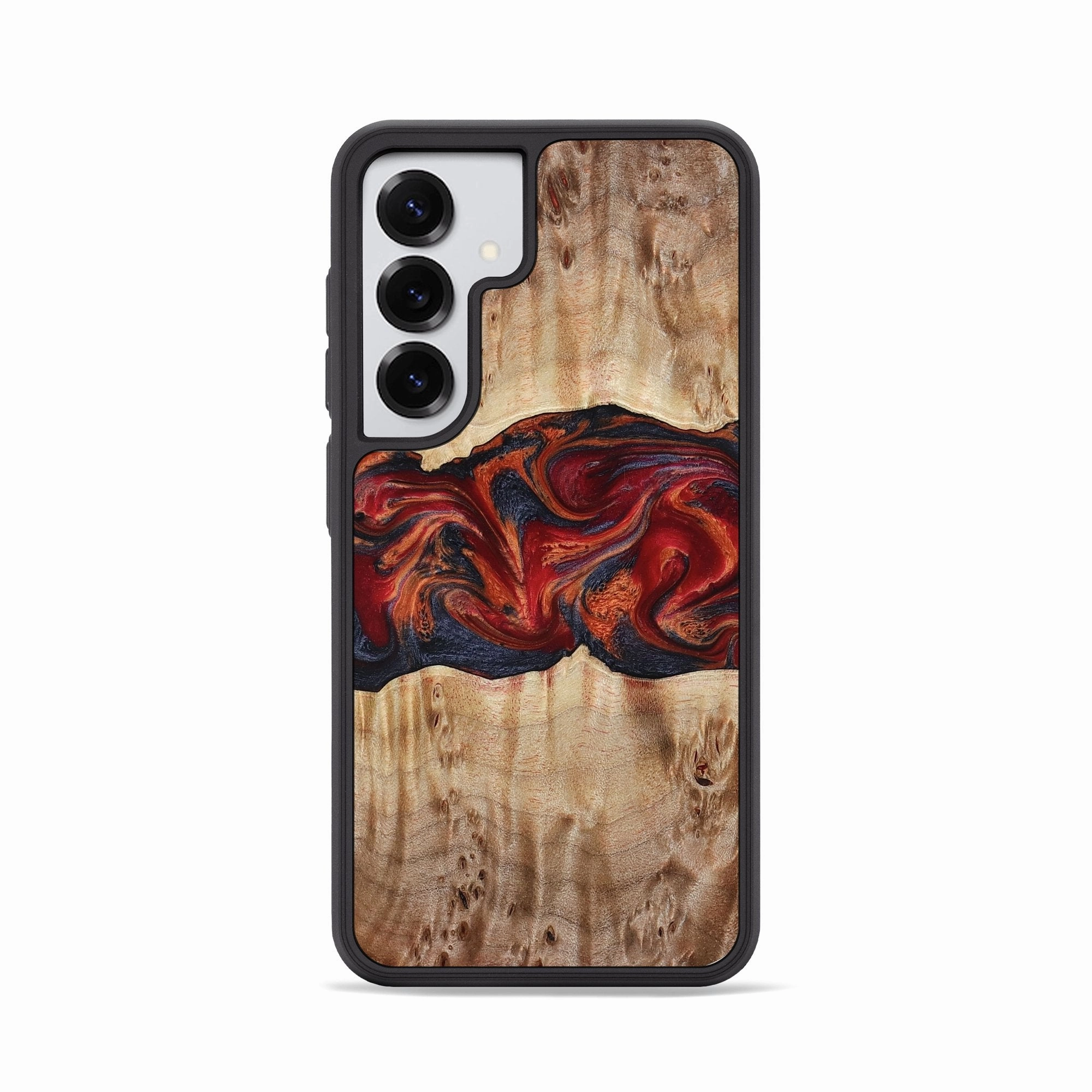 Galaxy S25 Wood Phone Case - Kristin (Red, 780237) Screen Guard