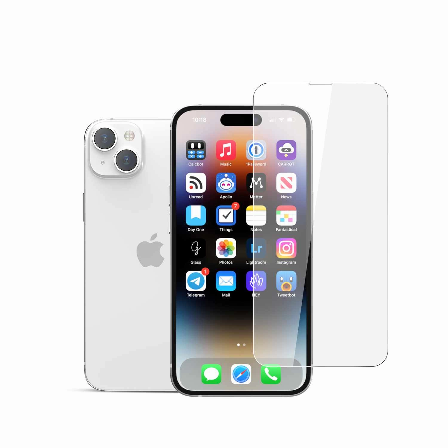 22Spip15 Tempered Glass Screen Protector Iphone 15 Shock Proof Film Shock Absorption