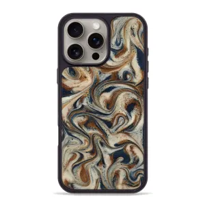 Iphone 16 Pro Max Resinart Phone Case - Darrius (Teal & Gold, 777900) Fingerprint Resistant Screen Anti Glare Film