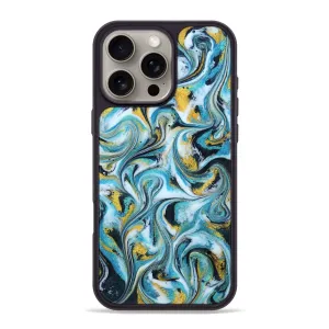 Tempered Glass Iphone 16 Pro Max Resinart Phone Case - Don (Teal & Gold, 781668)