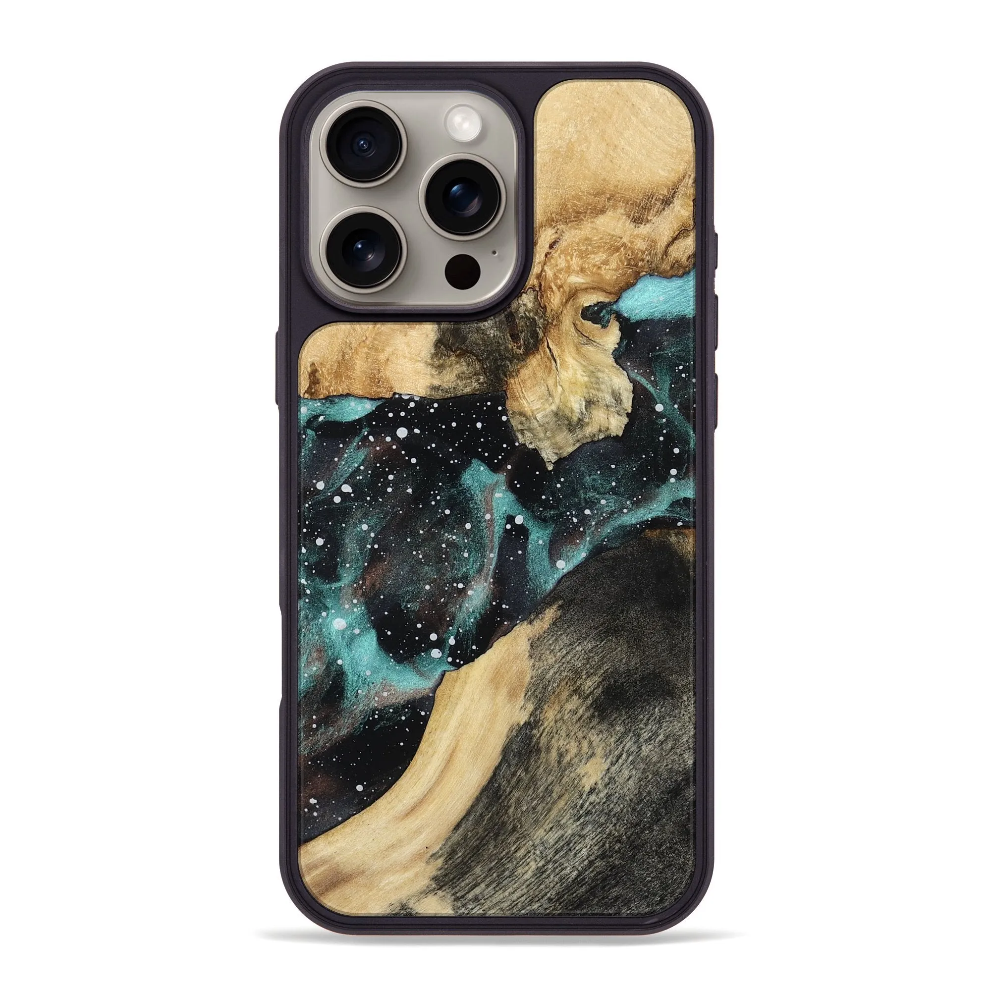 Iphone 16 Pro Max Wood Phone Case - Abner (Cosmos, 781979) Bubble Resistant Film Case Friendly Glass