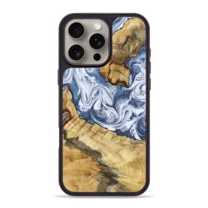 Anti Blue Light Shock Proof Film Iphone 16 Pro Max Wood Phone Case - Aileen (Blue, 781146)