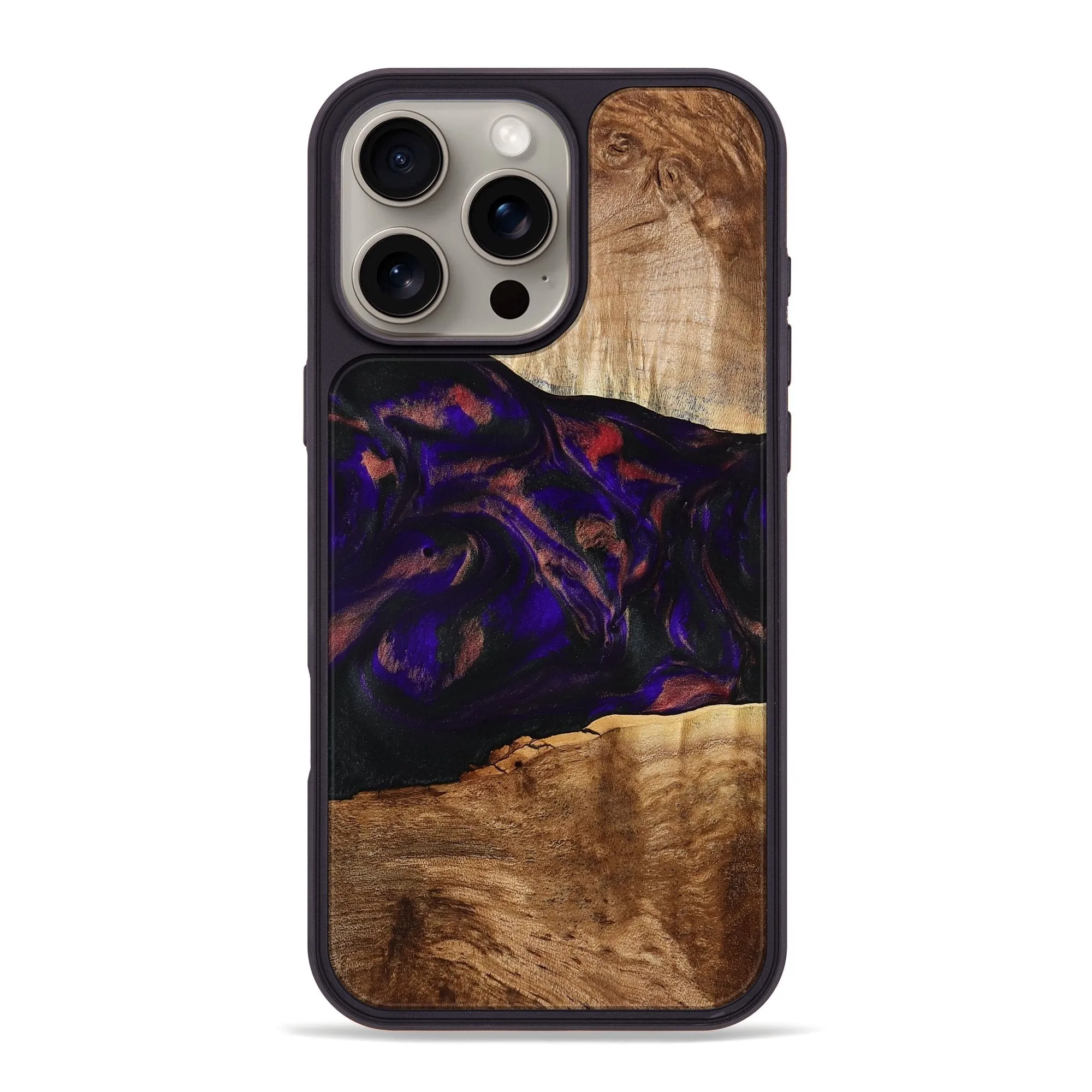 Iphone 16 Pro Max Wood Phone Case - Alf (Purple, 778272) Screen Guard Anti Static