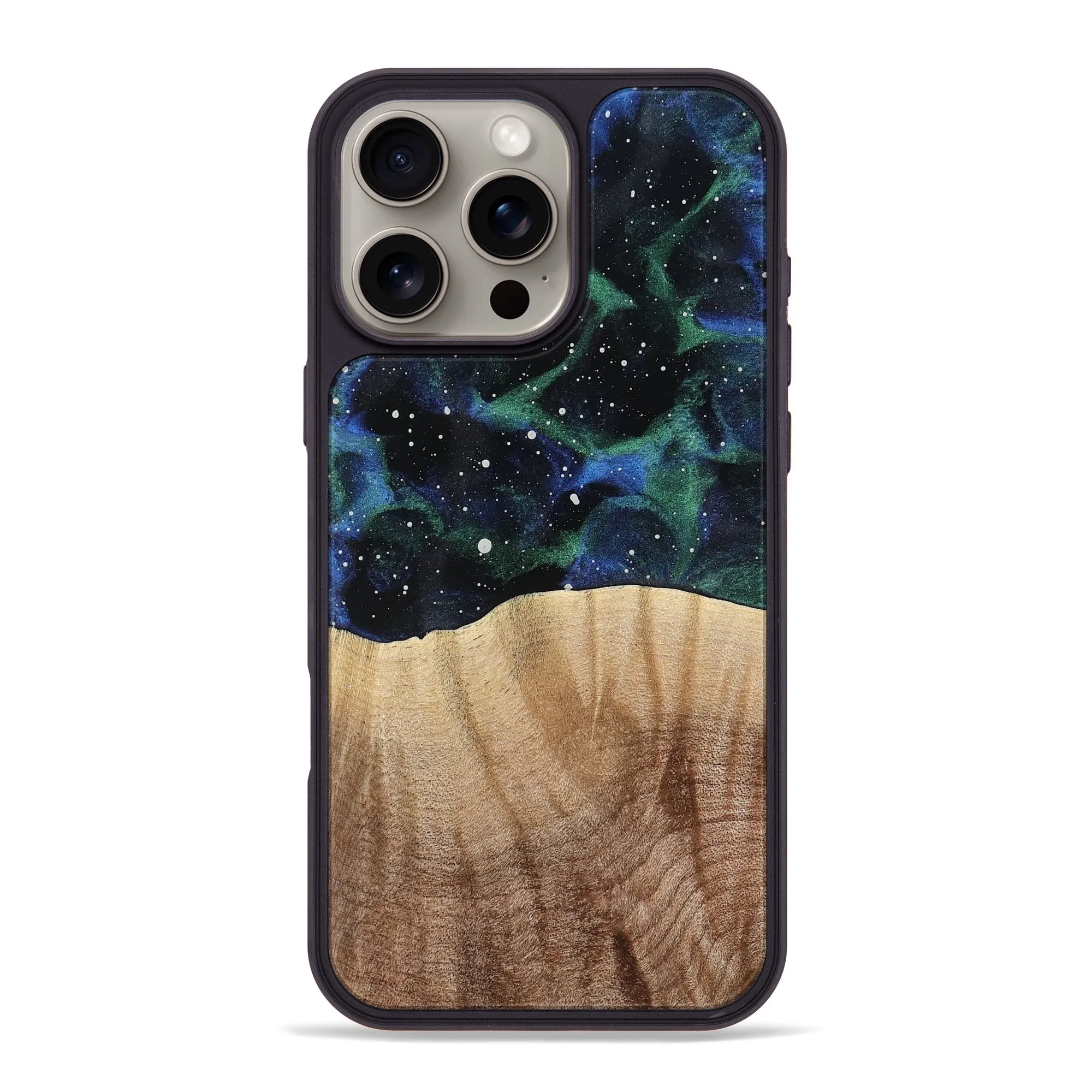 Iphone 16 Pro Max Wood Phone Case - Alton (Cosmos, 778452) Bubble Resistant Film