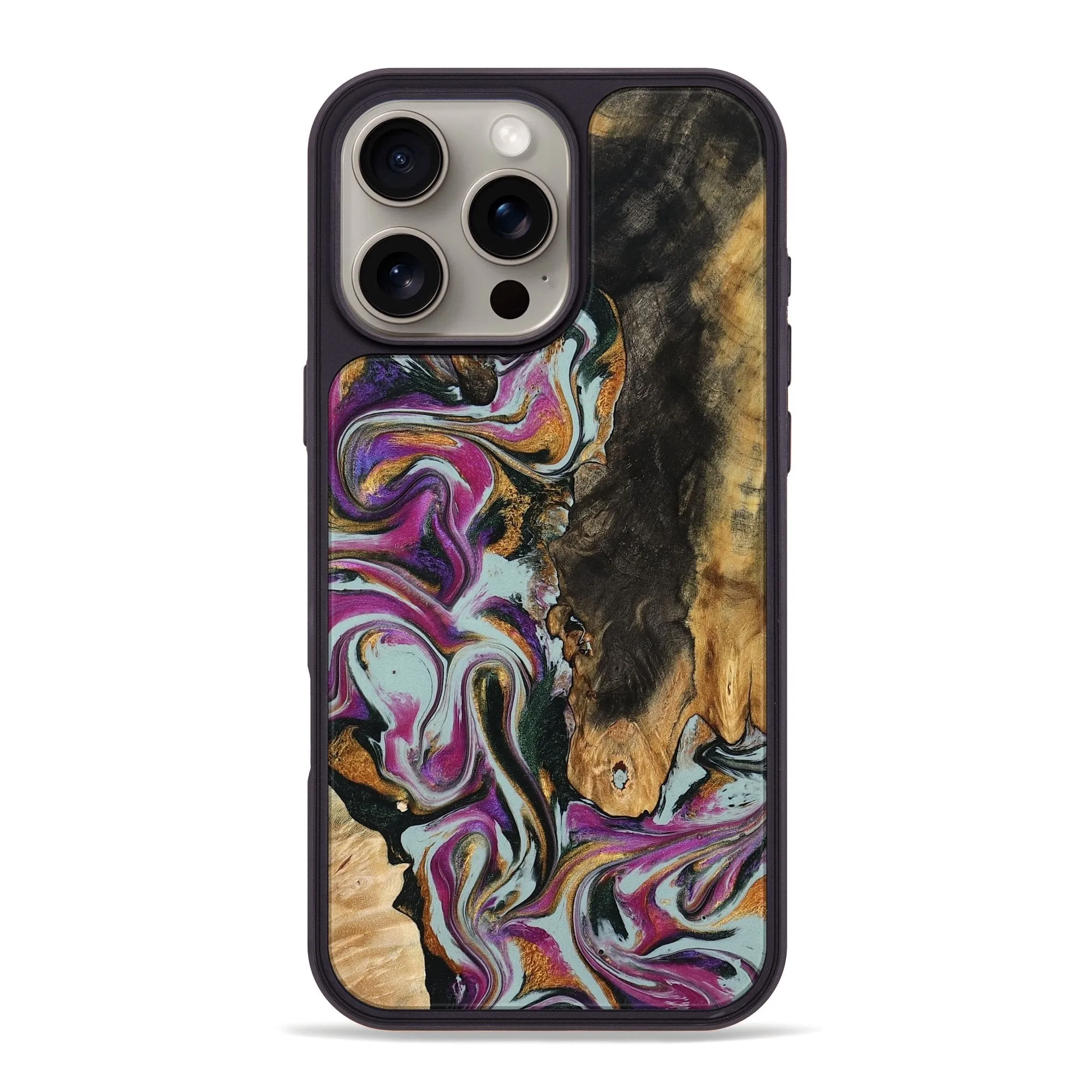 Anti Finger Smear Iphone 16 Pro Max Wood Phone Case - Amari (Green, 778019)