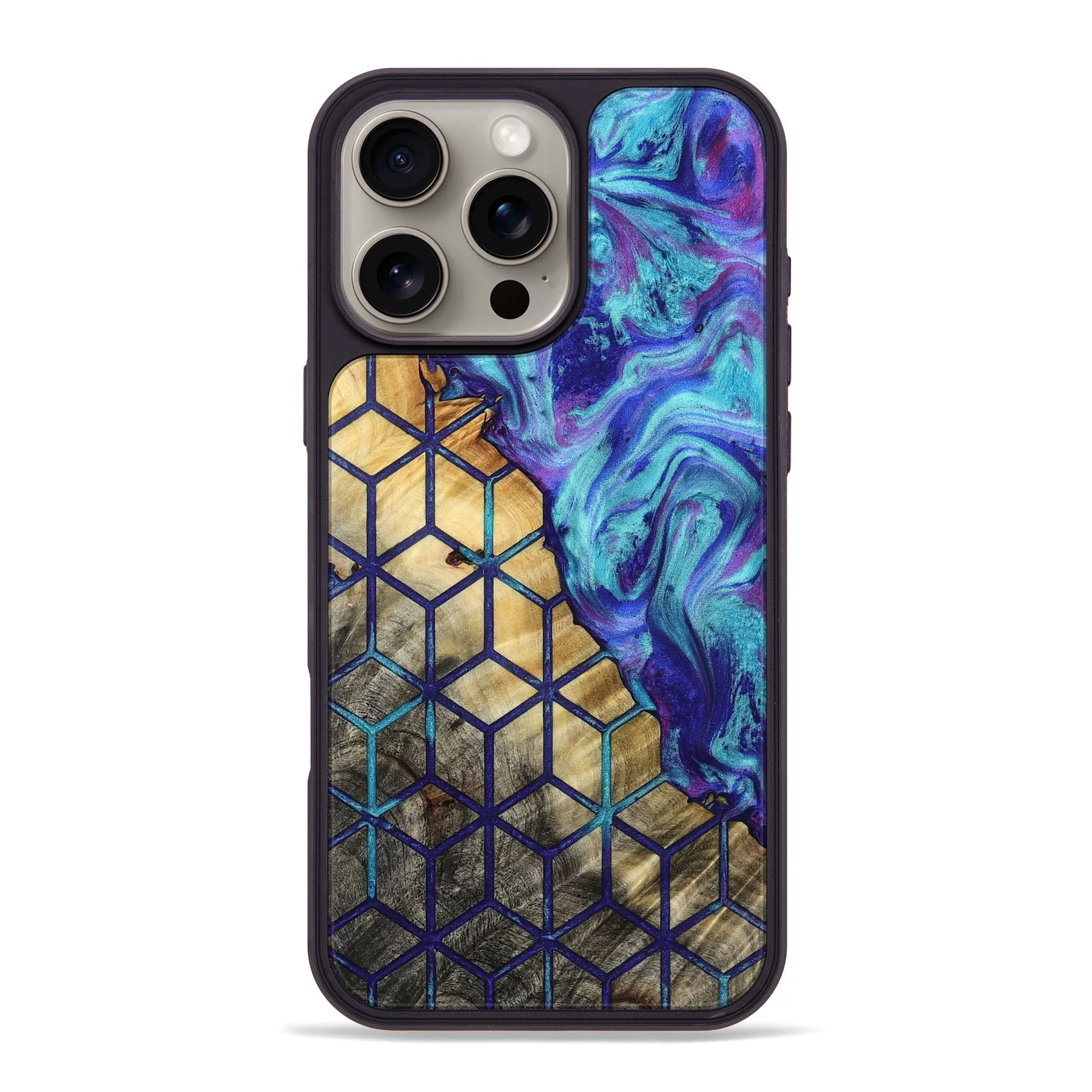 Iphone 16 Pro Max Wood Phone Case - Ameer (Pattern, 781728) Anti Spy Film