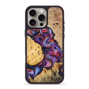 Iphone 16 Pro Max Wood Phone Case - Ares (Blue, 775533) Smooth Touch Film Anti Spy Film