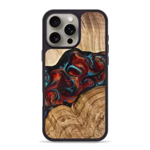 Smooth Surface Iphone 16 Pro Max Wood Phone Case - Aric (Red, 778556)