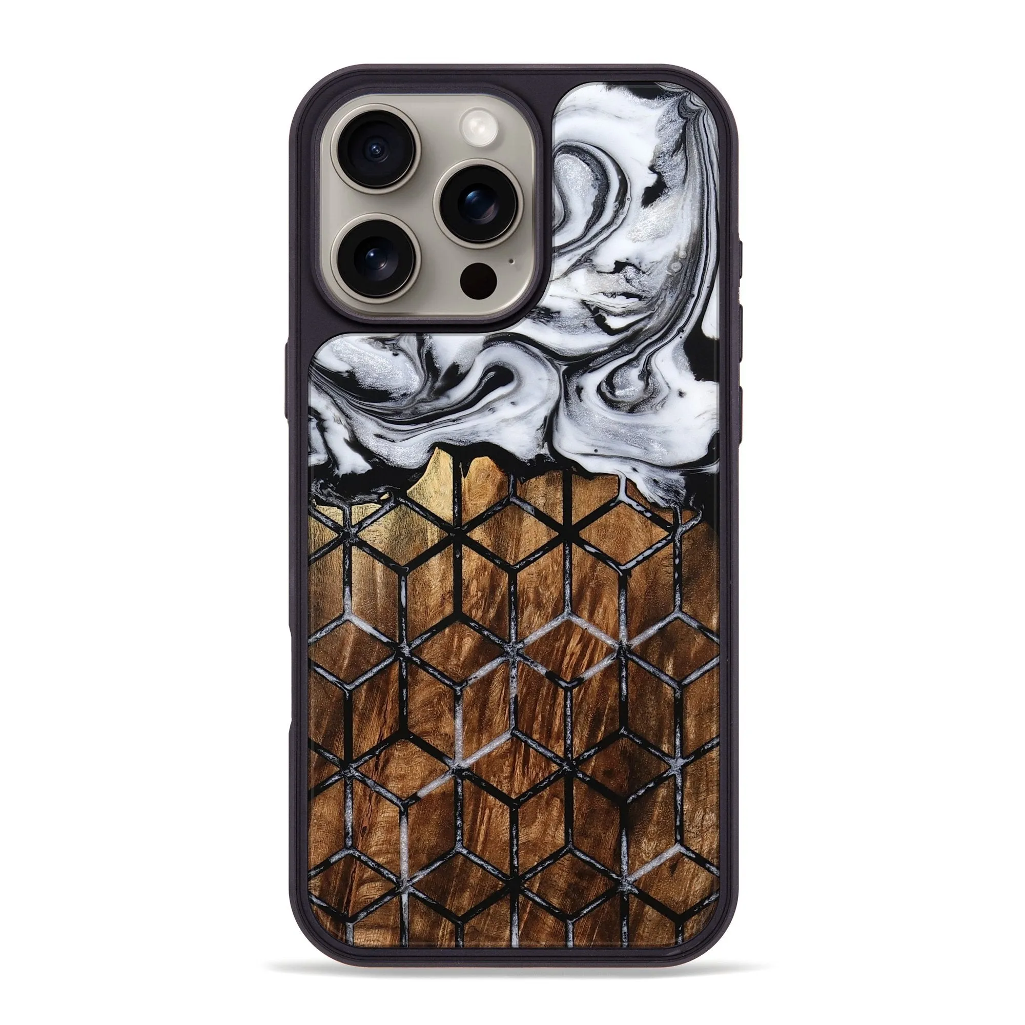 Iphone 16 Pro Max Wood Phone Case - Atharv (Pattern, 775904) Protective Screen Privacy Screen