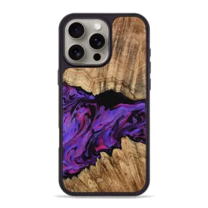 Iphone 16 Pro Max Wood Phone Case - Axl (Purple, 777552) Anti Finger Stain Privacy Screen