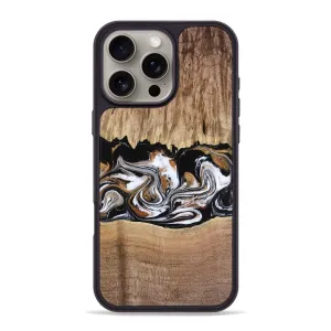 Oleophobic Coating Iphone 16 Pro Max Wood Phone Case - Baker (Black & White, 779225)