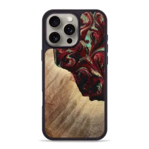Iphone 16 Pro Max Wood Phone Case - Barbara (Red, 781654) Protective Screen