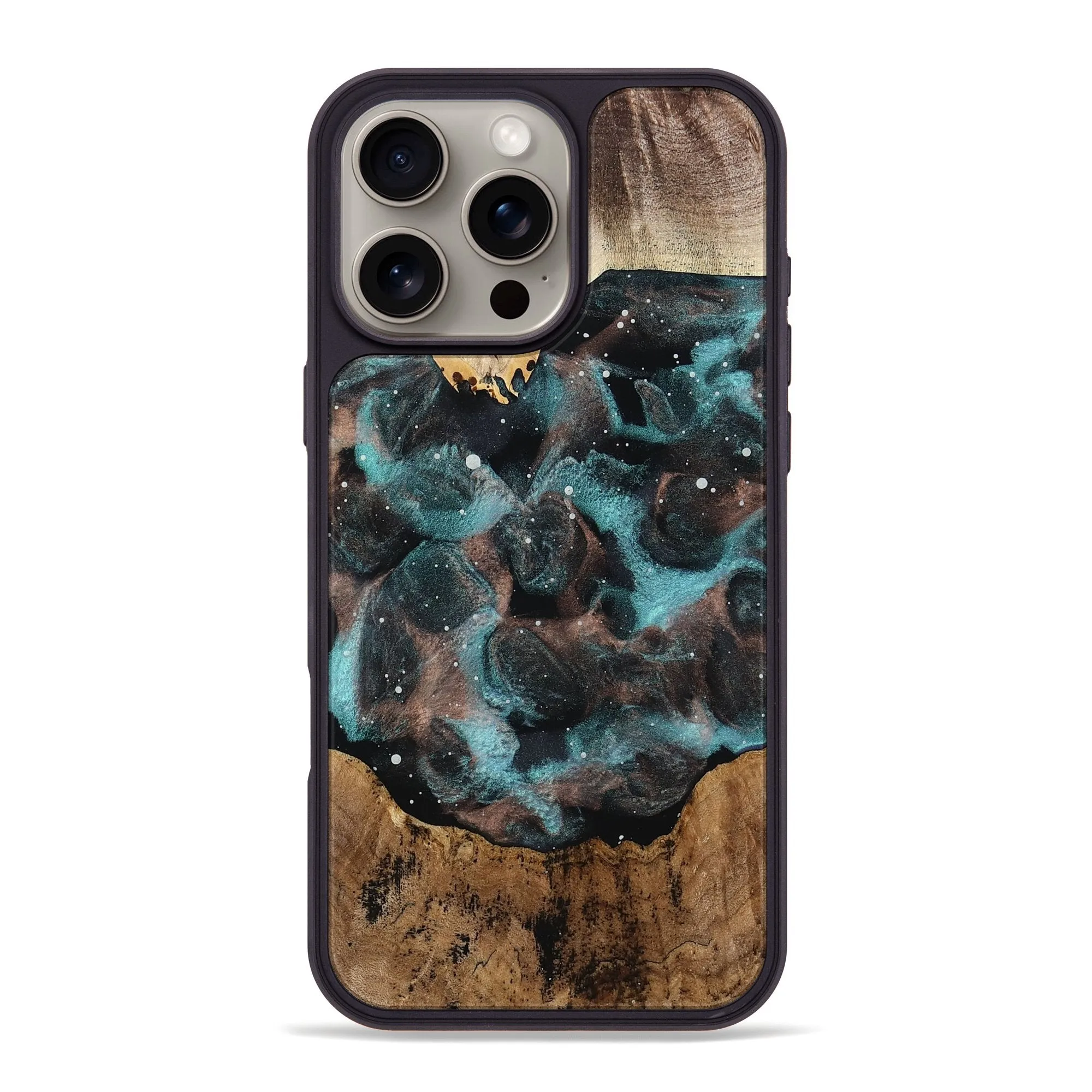 Anti Finger Grease Iphone 16 Pro Max Wood Phone Case - Briana (Cosmos, 779971)