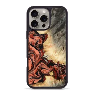 Smooth Surface Fingerprint Shield Iphone 16 Pro Max Wood Phone Case - Cali (Red, 781118)
