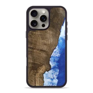 Shock Absorbing Ultra Clear Iphone 16 Pro Max Wood Phone Case - Carmine (Coastal, 781865)
