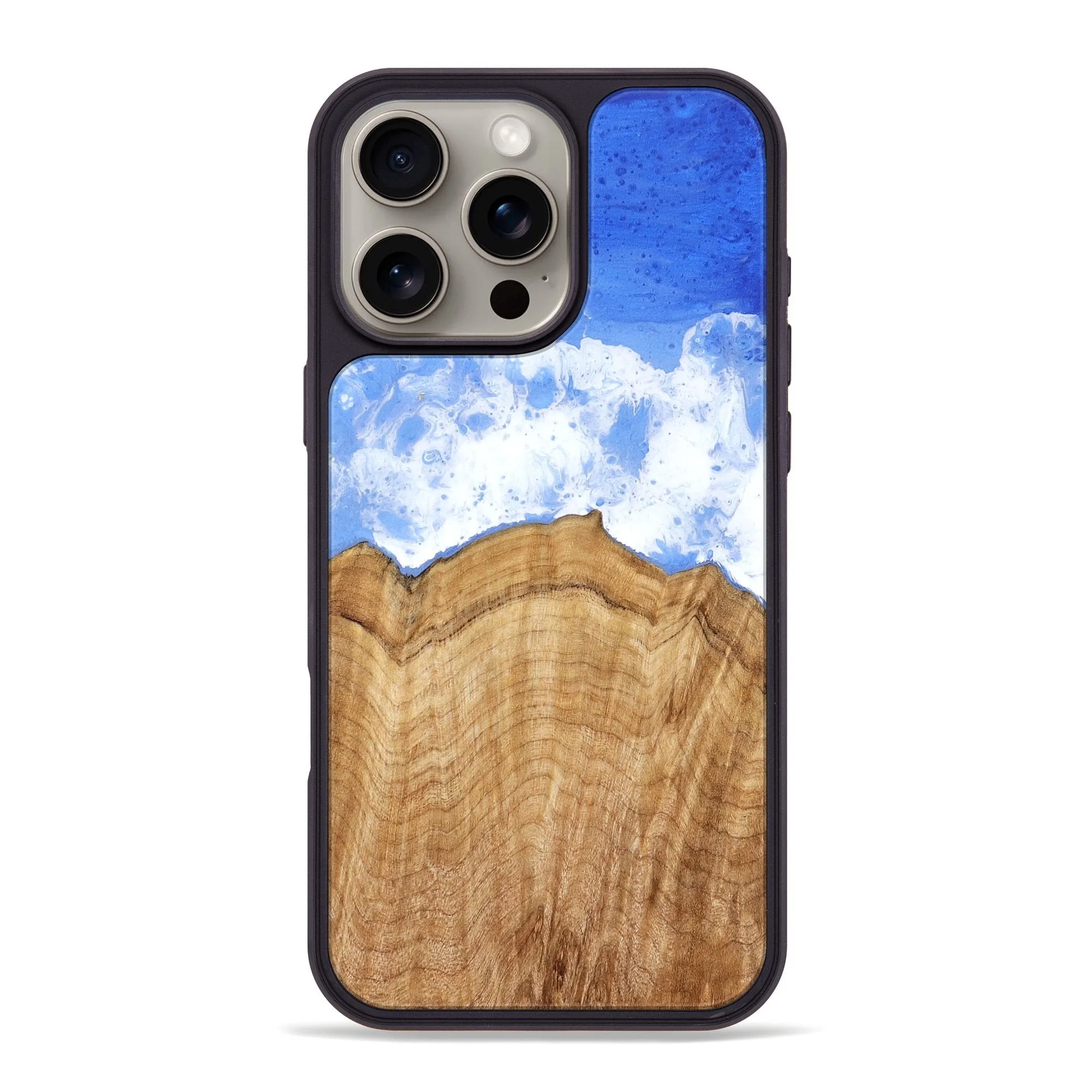 Anti Scratch Coating Shatterproof Glass Iphone 16 Pro Max Wood Phone Case - Chelsie (Coastal, 776146)