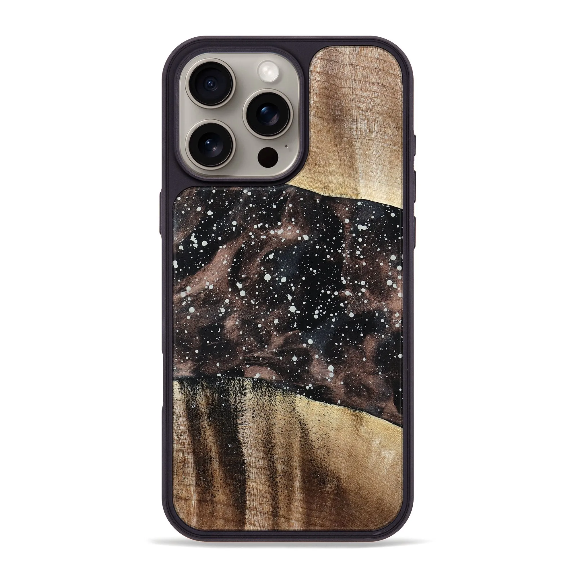 Iphone 16 Pro Max Wood Phone Case - Claud (Cosmos, 779942) Anti Oil Film
