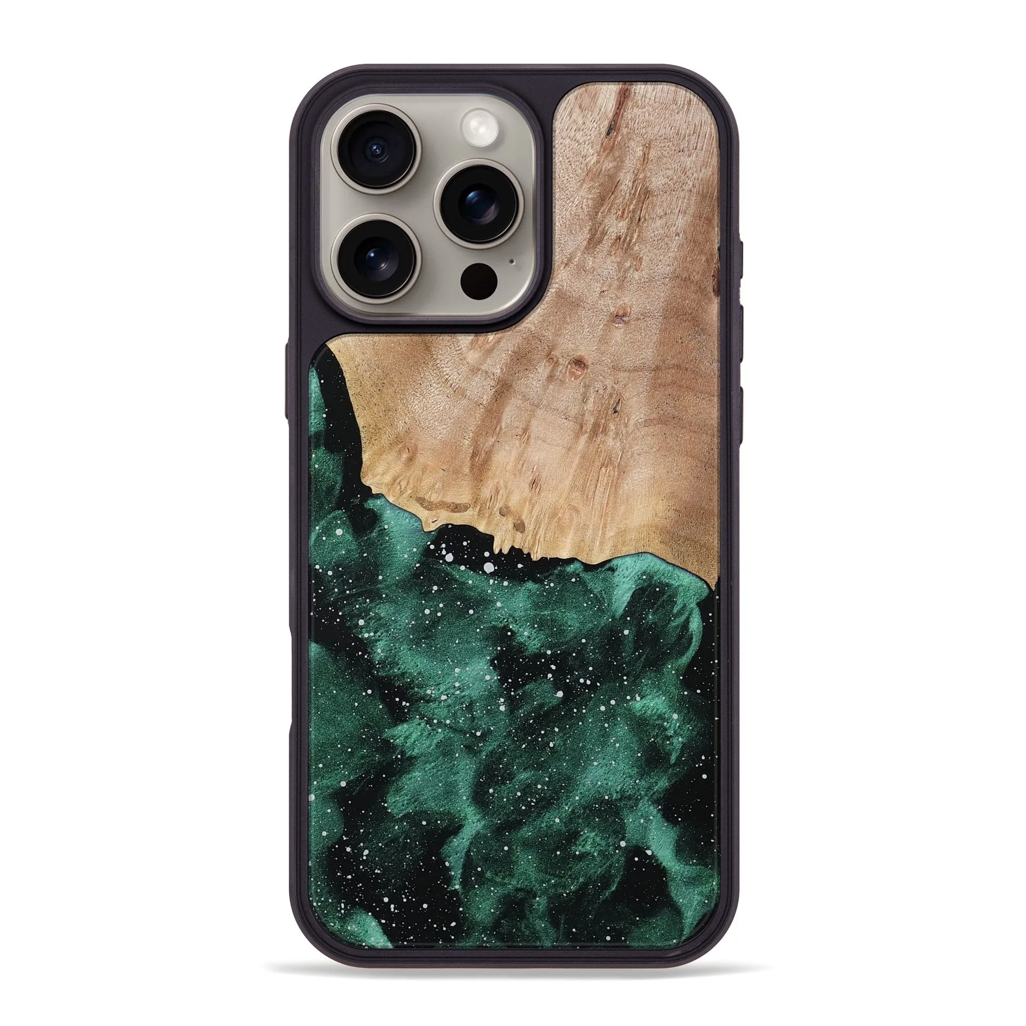 Anti Finger Grease Protective Screen Iphone 16 Pro Max Wood Phone Case - Cloyd (Cosmos, 780300)