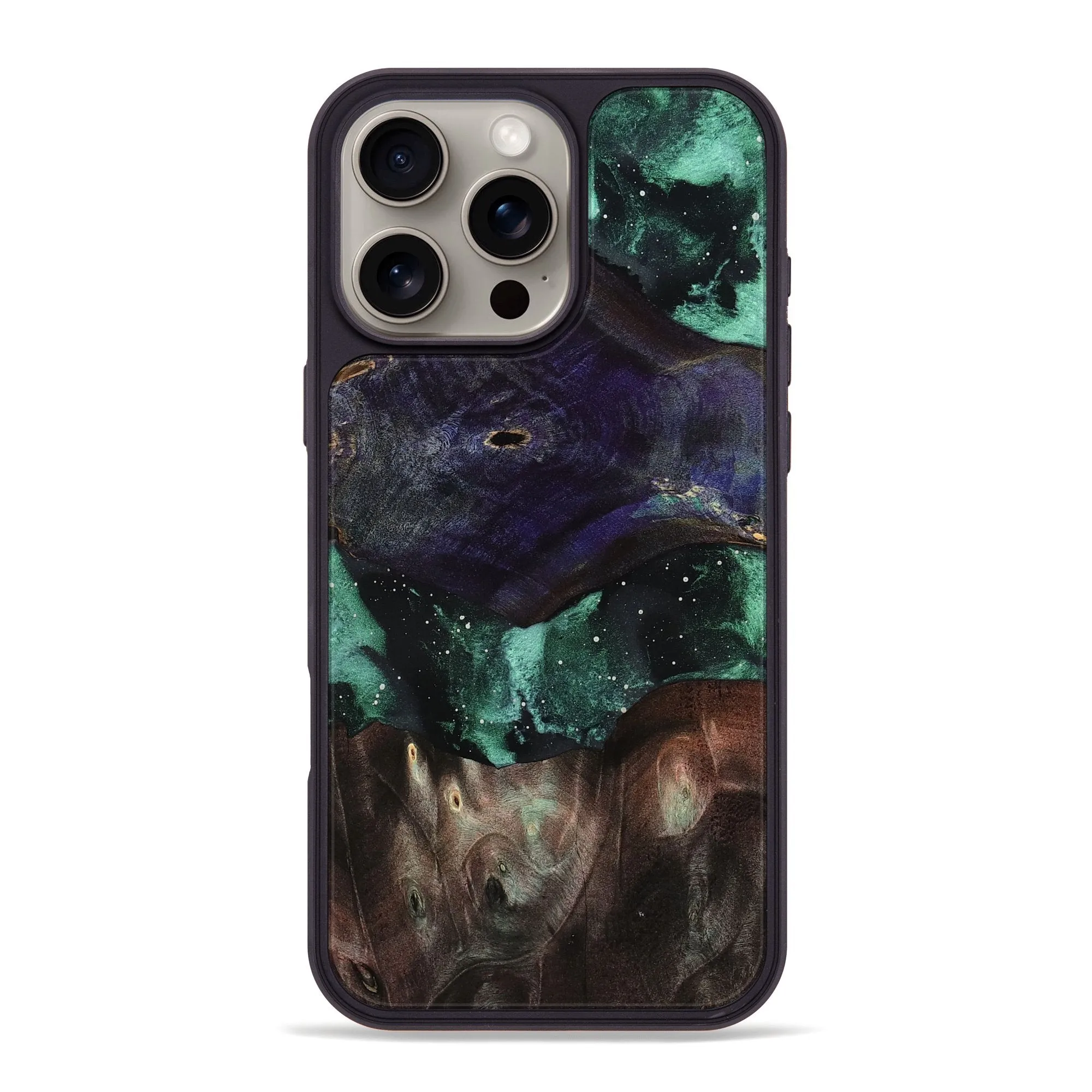 Iphone 16 Pro Max Wood Phone Case - Cori (Cosmos, 781930) Smooth Touch Film Fingerprint Repellent