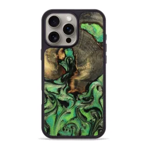Iphone 16 Pro Max Wood Phone Case - Davion (Green, 780035) Anti Shock Film Anti Oil Film
