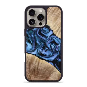 Iphone 16 Pro Max Wood Phone Case - Delano (Blue, 776671) Water Resistant