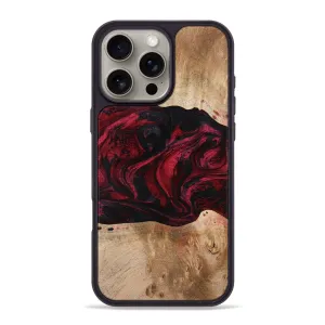 Iphone 16 Pro Max Wood Phone Case - Delilah (Red, 777575) Case Friendly