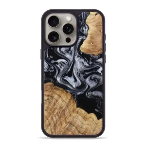 Iphone 16 Pro Max Wood Phone Case - Derrick (Black & White, 780947) Anti Fingerprint Film Ultra Thin