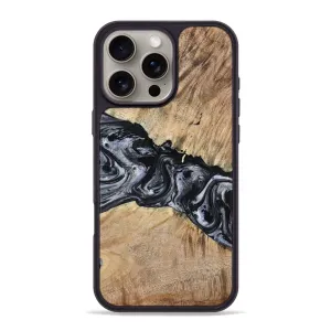 Bubble Resistant Film Crystal Clear Screen Iphone 16 Pro Max Wood Phone Case - Ed (Black & White, 778667)