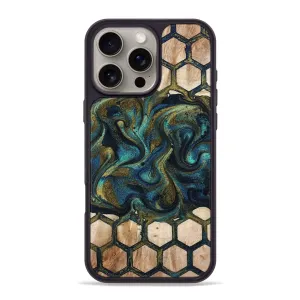 Iphone 16 Pro Max Wood Phone Case - Ernesto (Pattern, 777645) Fingerprint Free Reinforced Corners