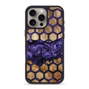 Iphone 16 Pro Max Wood Phone Case - Ettie (Pattern, 775905) Tempered Screen Protector Anti Finger Oil Coating